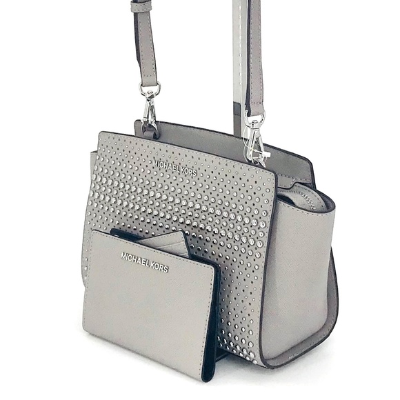 2PCS Michael Kors Selma Stud Messenger Wallet Set - Picture 2 of 8